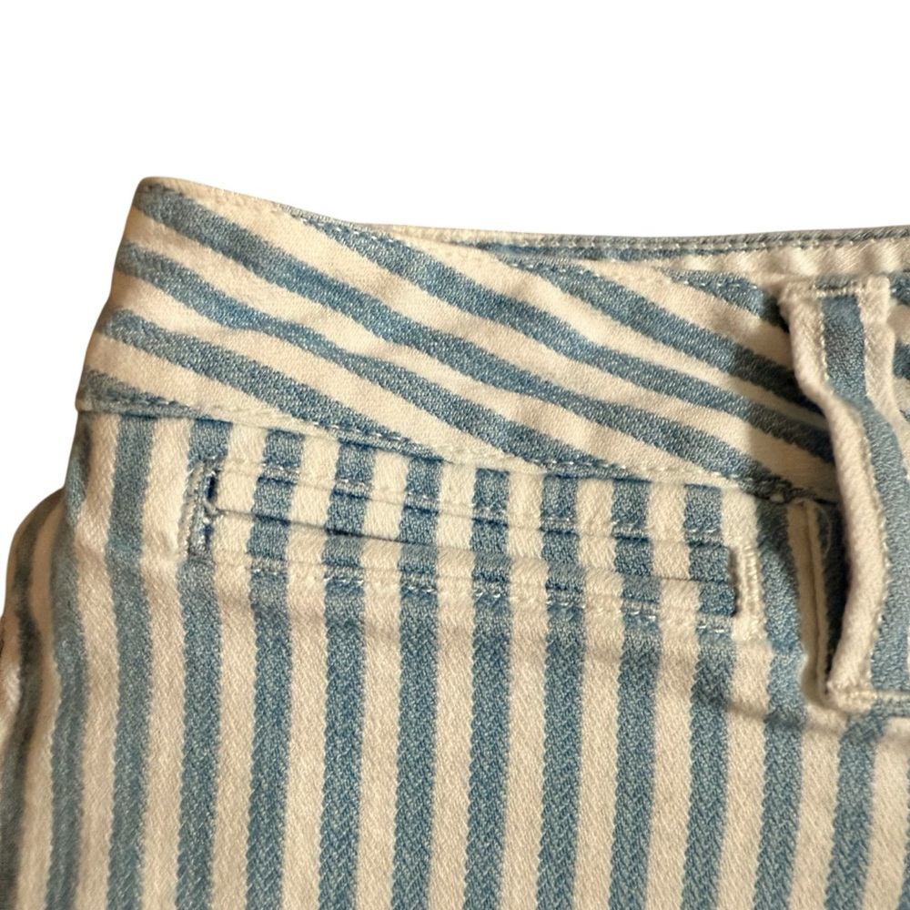 Madewell Pinstripe Blue and White Striped Shorts - Picture 5 of 9